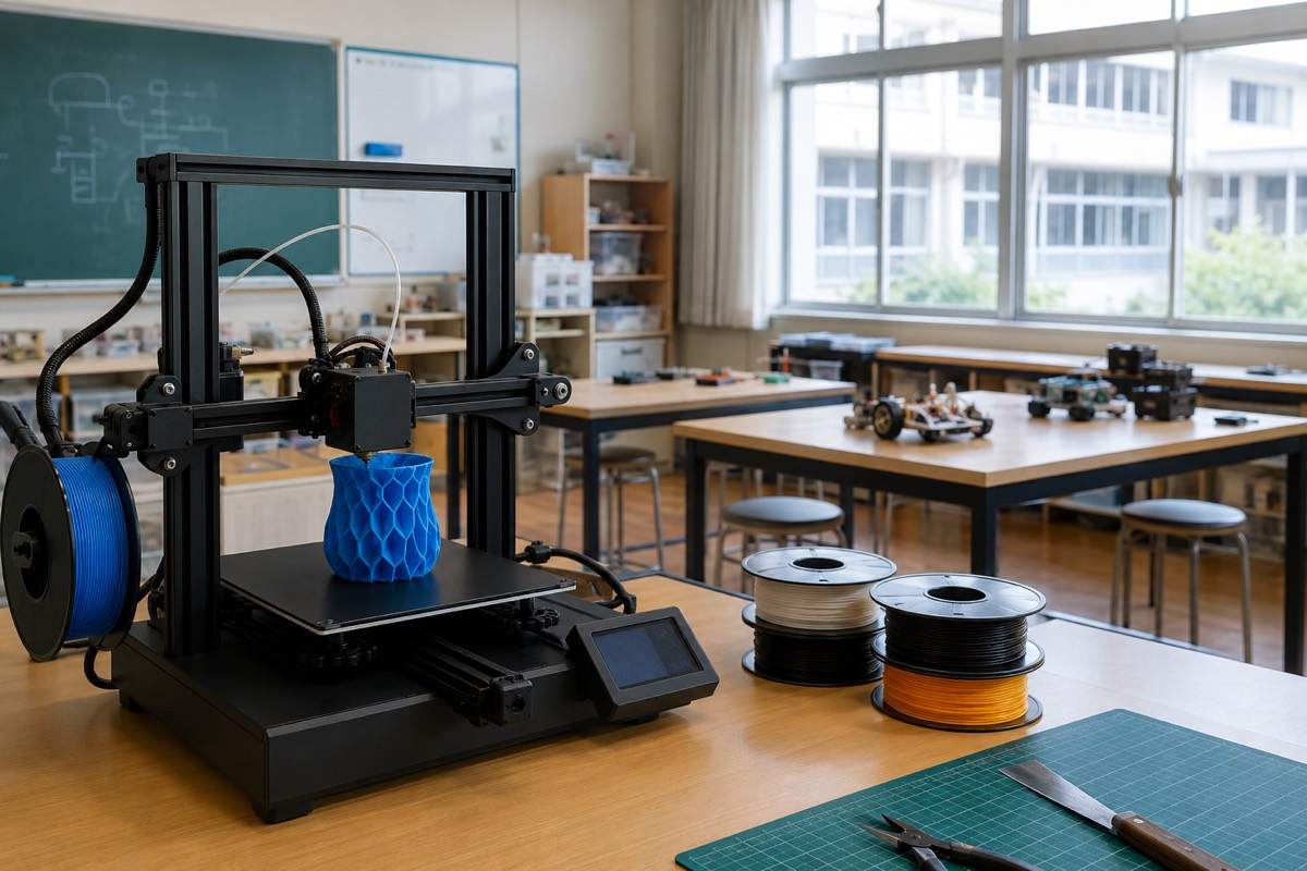 3Dプリンターを使う教室・メイカースペースの様子
